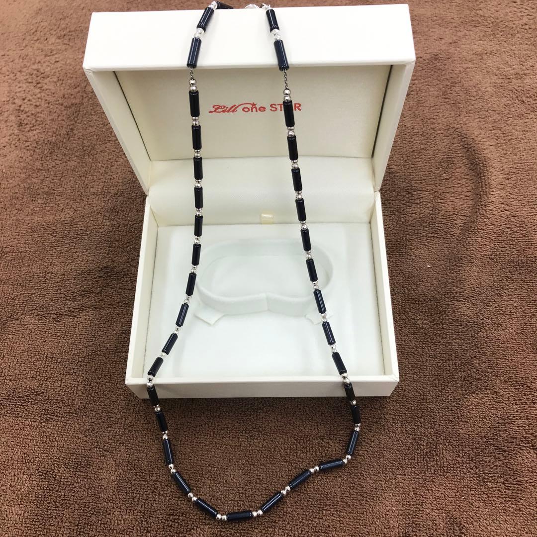 Lill one STAR リルワンスター ネックレス 約50cm ネイビー箱付