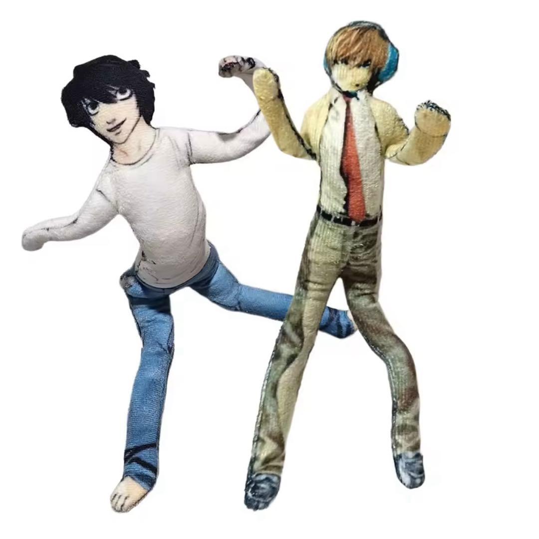 限定品　デスノート 夜神月＆L ぬいぐるみ 2体セット 28cm ツイスト可