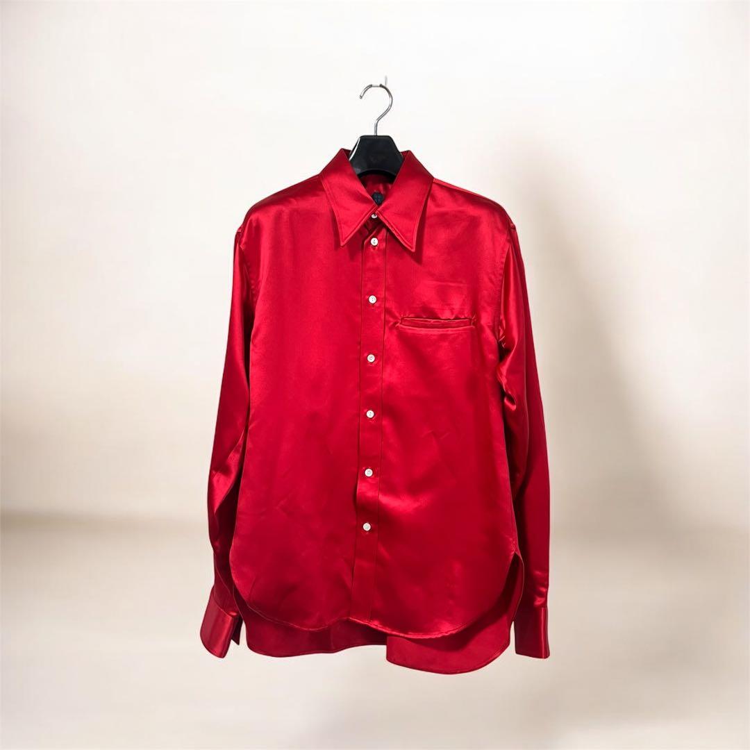 OUAT オフィスシャツ RED サイズ3 ヴィンテージサテン 試着のみ
