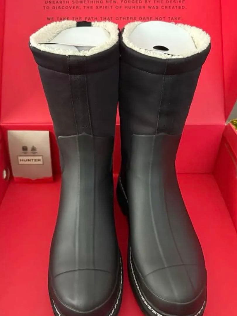 HUNTER ブラック スノーブーツ UK6 25cm