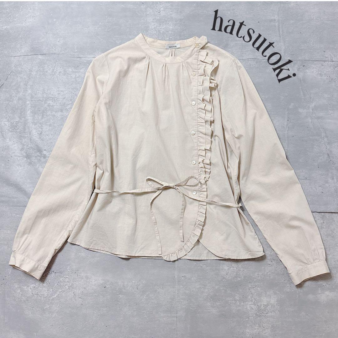 1/25終◆美品✨hatsutoki 西脇 ナチュラル 自然 ブラウス　播州織 1665_20180110111128_5a55765022