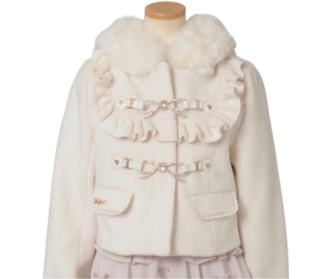 LIZLISA ビジューリボンショートフートコート レア