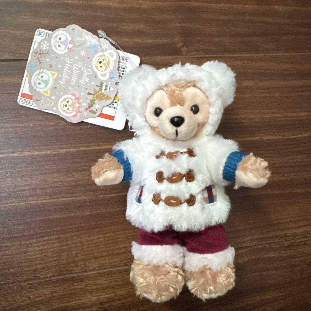 未使用品】ダッフィー ぬいぐるみバッジ 2019 ウィンター タグ付き