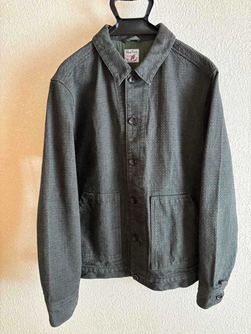 【値下げ】希少 カーキーのBlue Trick刺子ジャケット