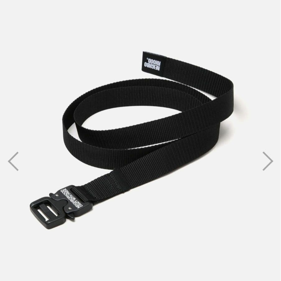 NEIGHBORHOOD タクティカルベルト ブラック ベルト 穴なし タクティカルベルト ゴムベルト メンズ ストレッチ