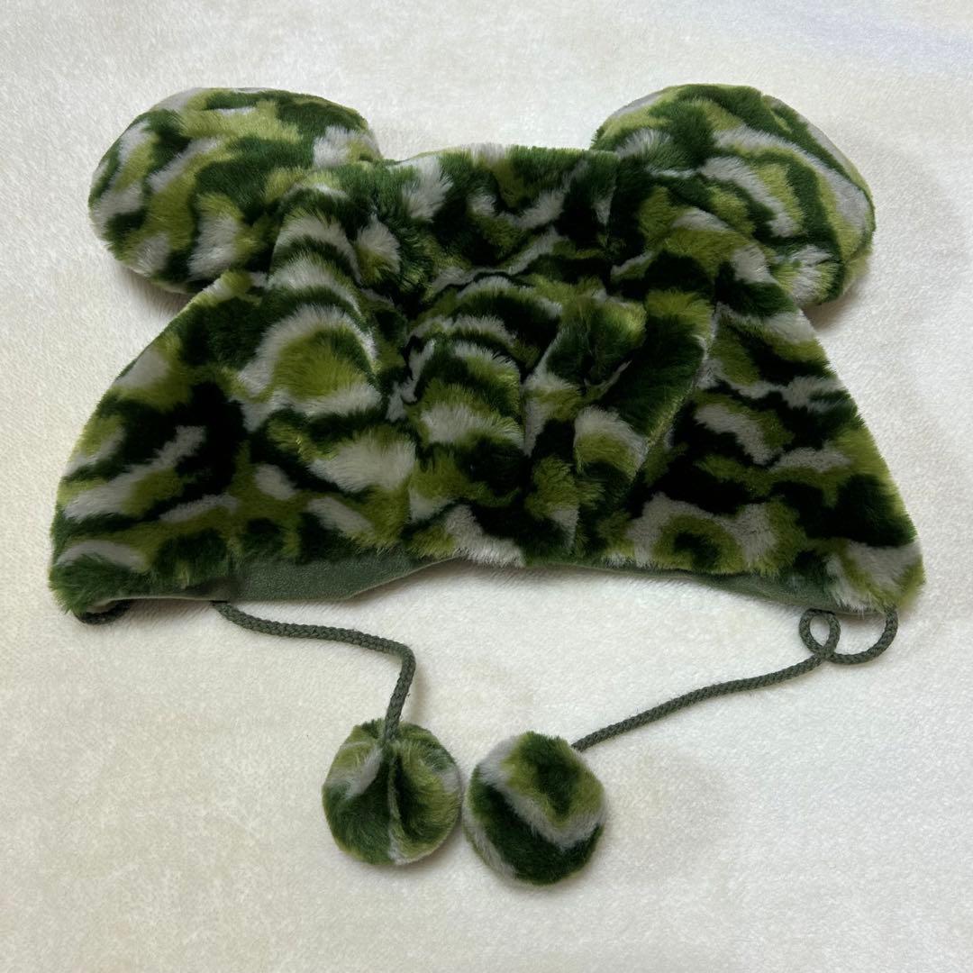 ディズニーリゾート ミッキー 迷彩 緑 ファンキャップ 帽子 被り物