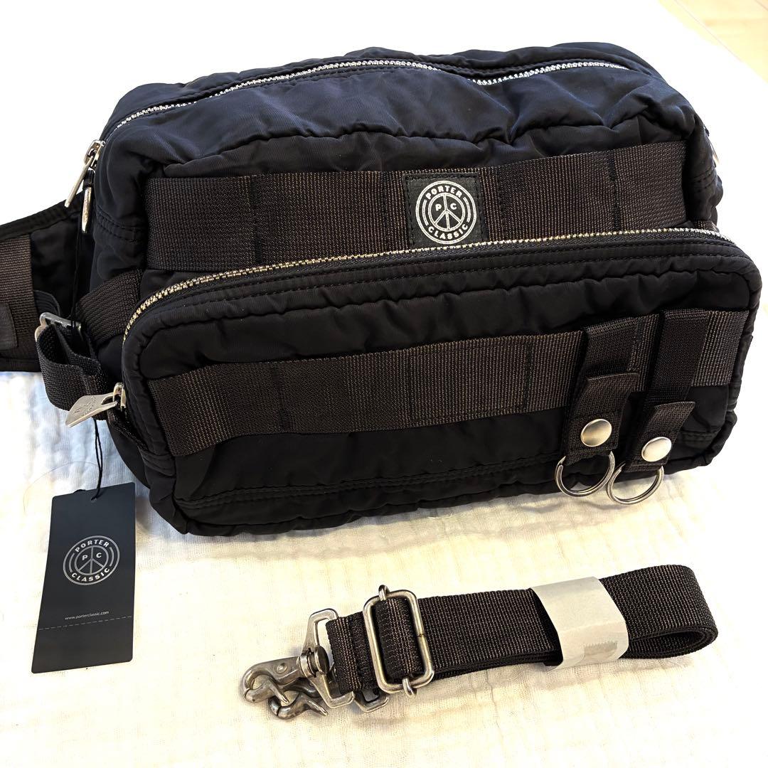 新品 ポータークラシック スーパーナイロン 2way ウエストバッグ 黒