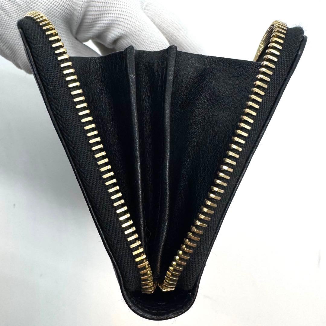 極美品 イルビゾンテ ロゴ入り長財布 山口一郎 コラボ レザー シボ革