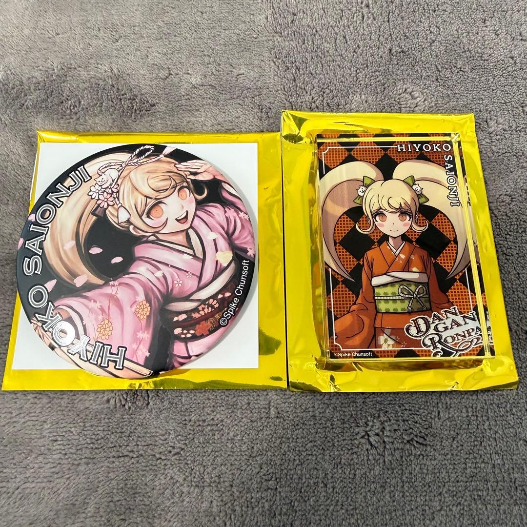 ダンガンロンパ展 アクリルブロック 缶バッジ 15周年 西園寺日寄子