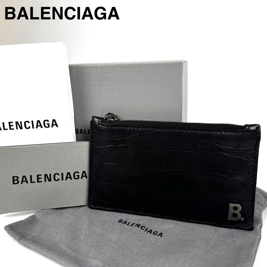 【極美品】BALENCIAGA レザー ケース 小銭入れカードケース 黒
