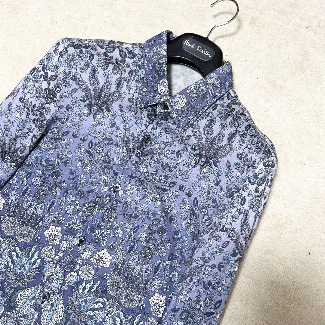 希少 グッチ GUCCI シルクシャツ 総柄シャツ 花柄 フローラル スキニー