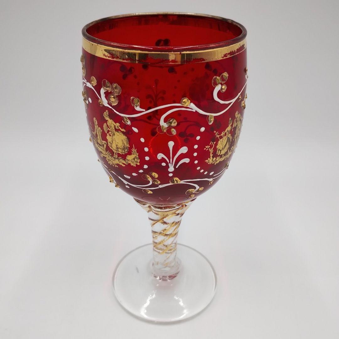 aM131T ベネチアングラス ヴェネチアングラス ワイングラス 金彩