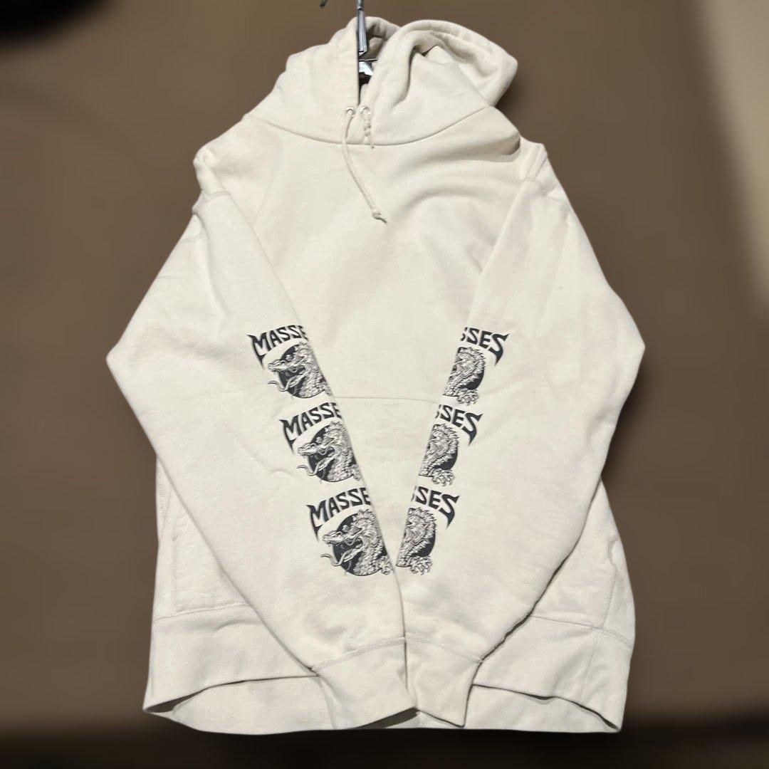 MASSES アイボリー パーカー ドラゴン