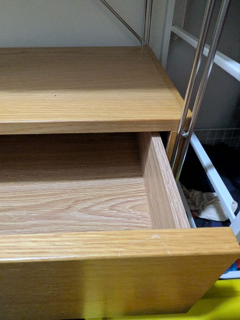 無印良品　スチールラック ナチュラル 木製棚