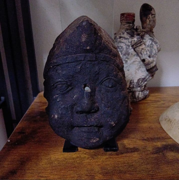 竈神 カマド神 カマド面 釜神 江戸期 呪物 民間信仰 恵比寿 土面 火伏せの神