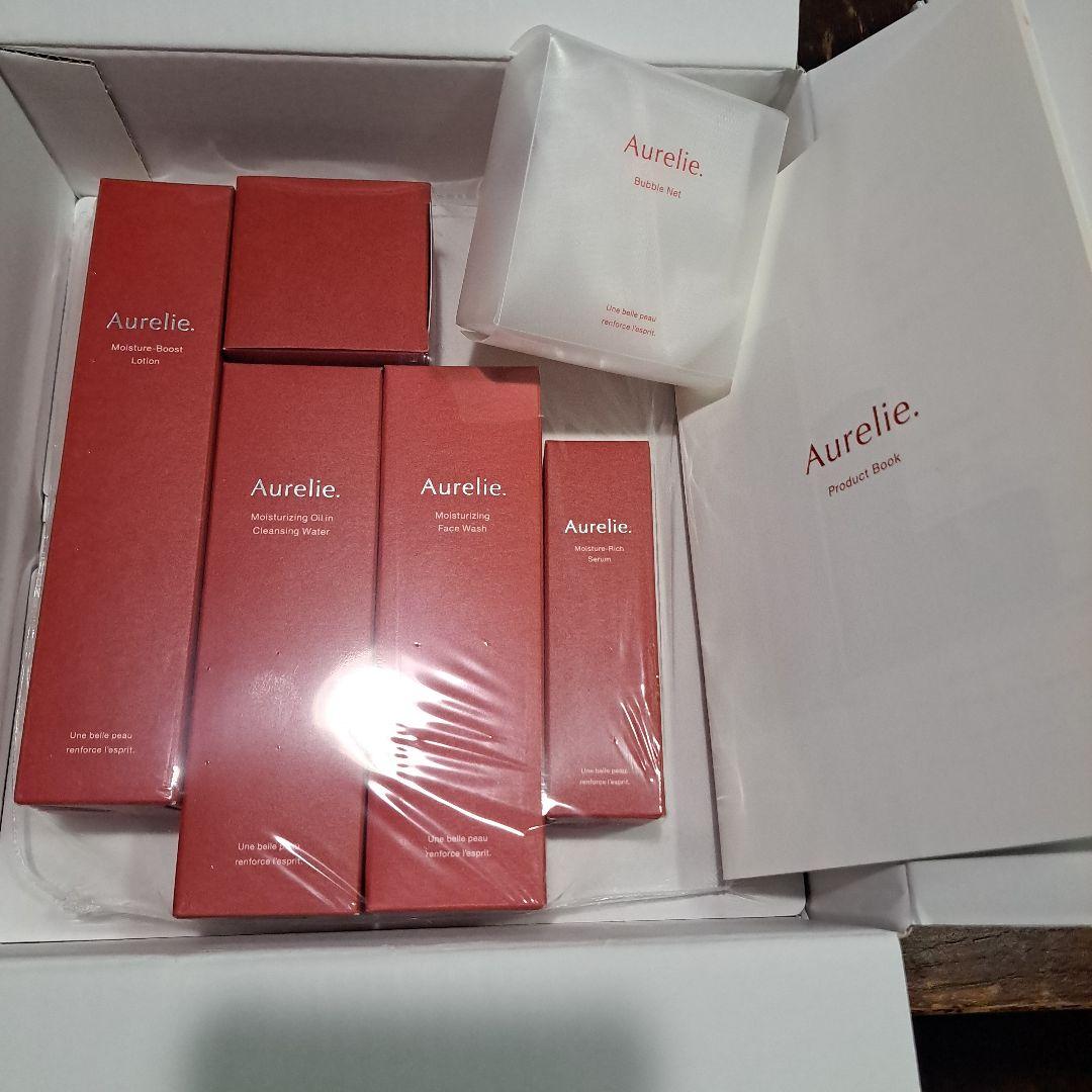 新品　Aurelie. (オレリー) プレミアム集中ケア５点セット洗顔ネット付き