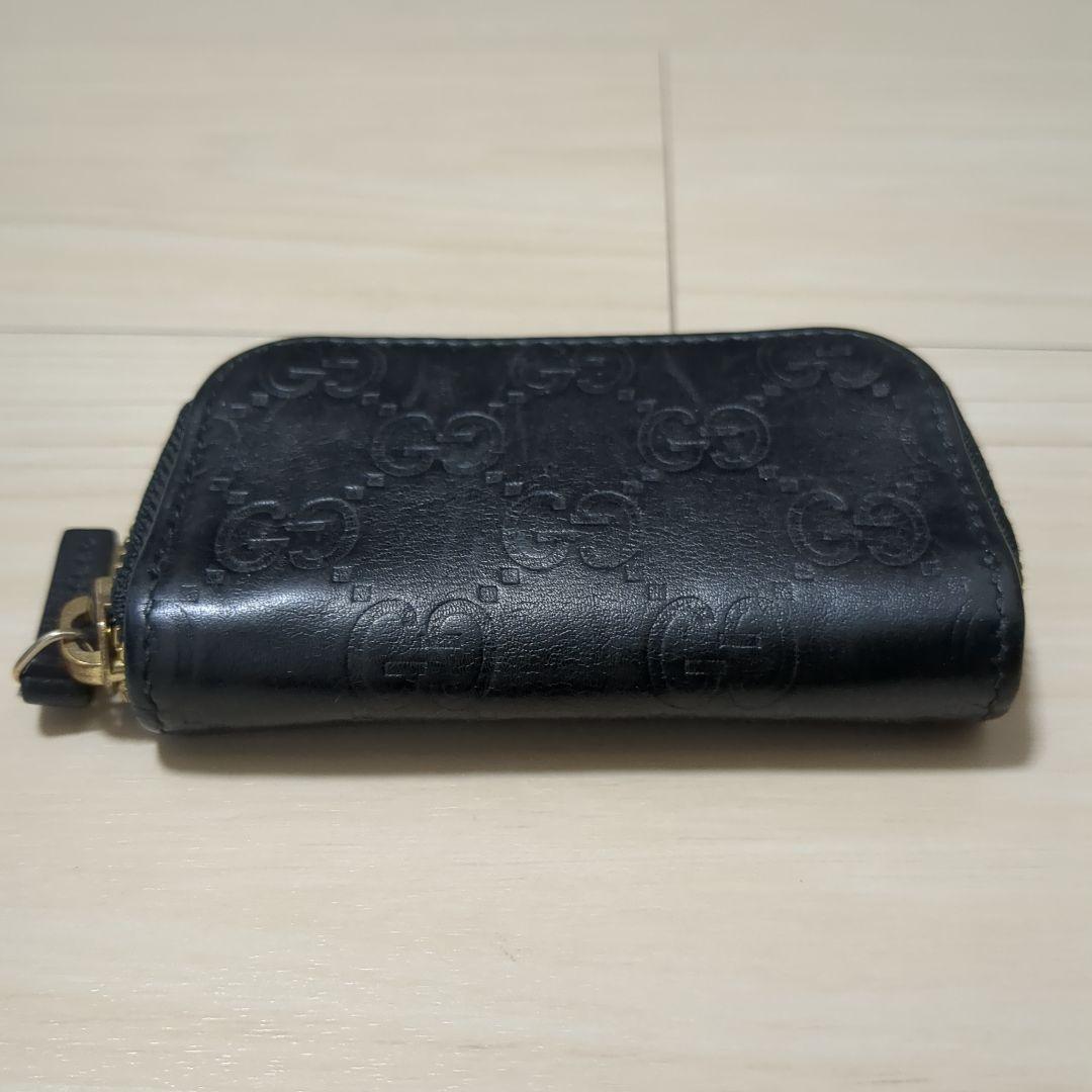 【ひぃやん】GUCCI シマ　ブラックレザー ケース