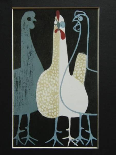 斎藤清、【嫉妬】、希少な大判額装用画集より、美品、新品額装付