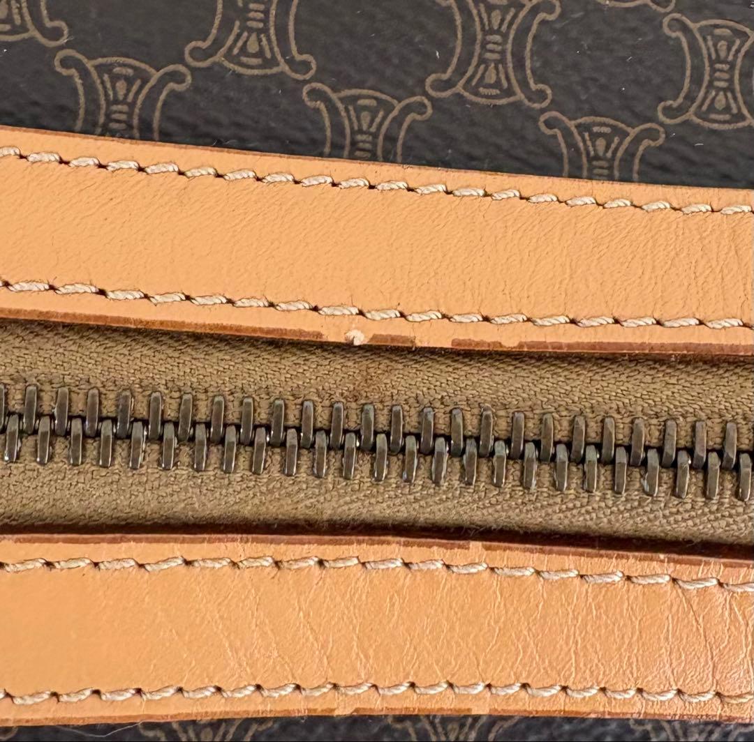 《極美品》セリーヌ マカダムボストン PVCレザー ブラウン ヴィンテージ