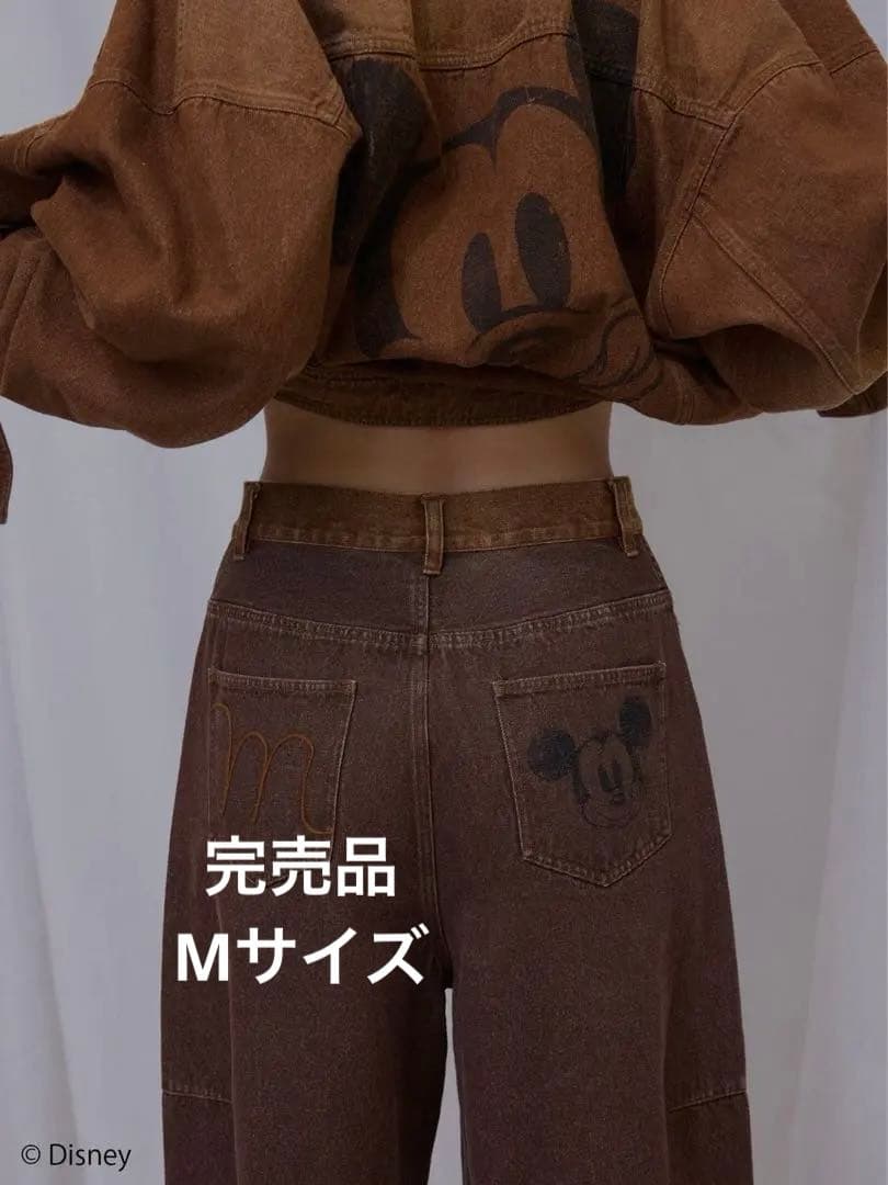【正規品】Ameri MICKEY DESIGN DENIM PANTS