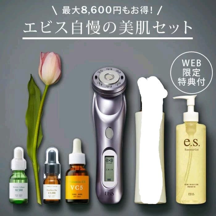 【美品】エビス 超音波美顔器 ツインエレナイザプレミアム 美容原液豪華セット