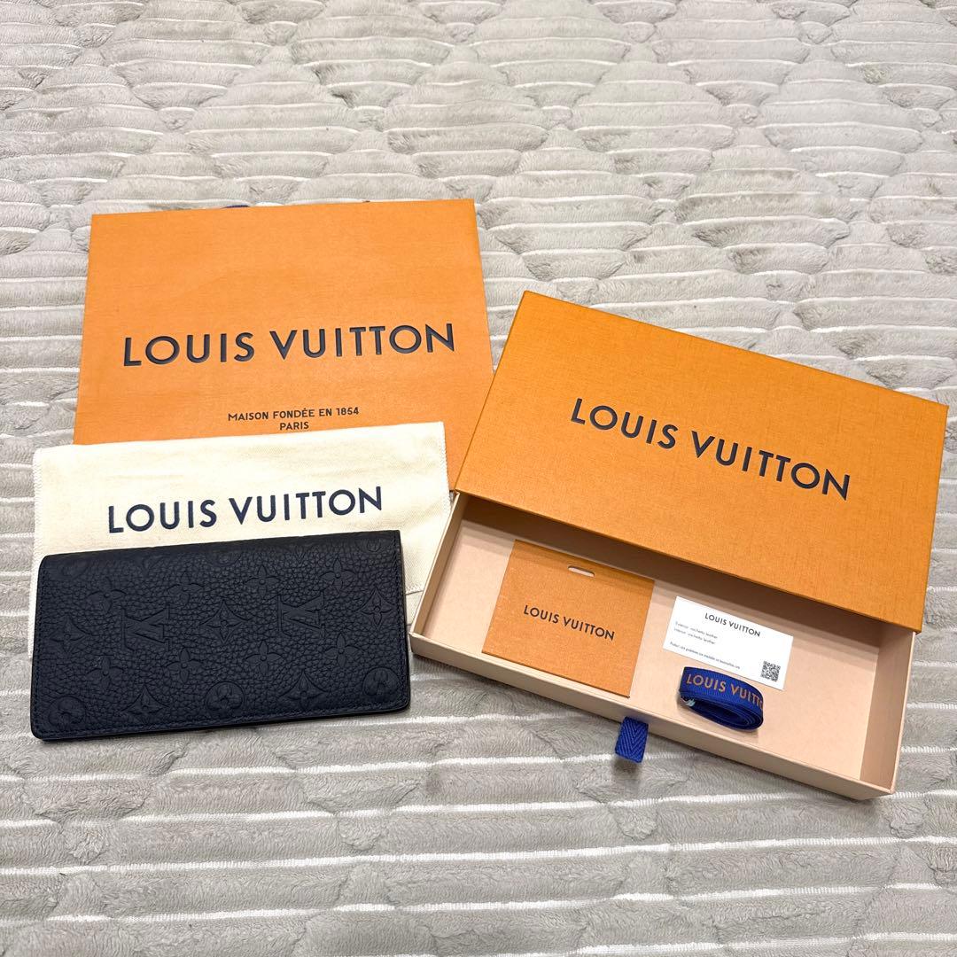 【美品】ルイヴィトン トリヨン ポルトフォイユ ブラザ長財布 ブラック