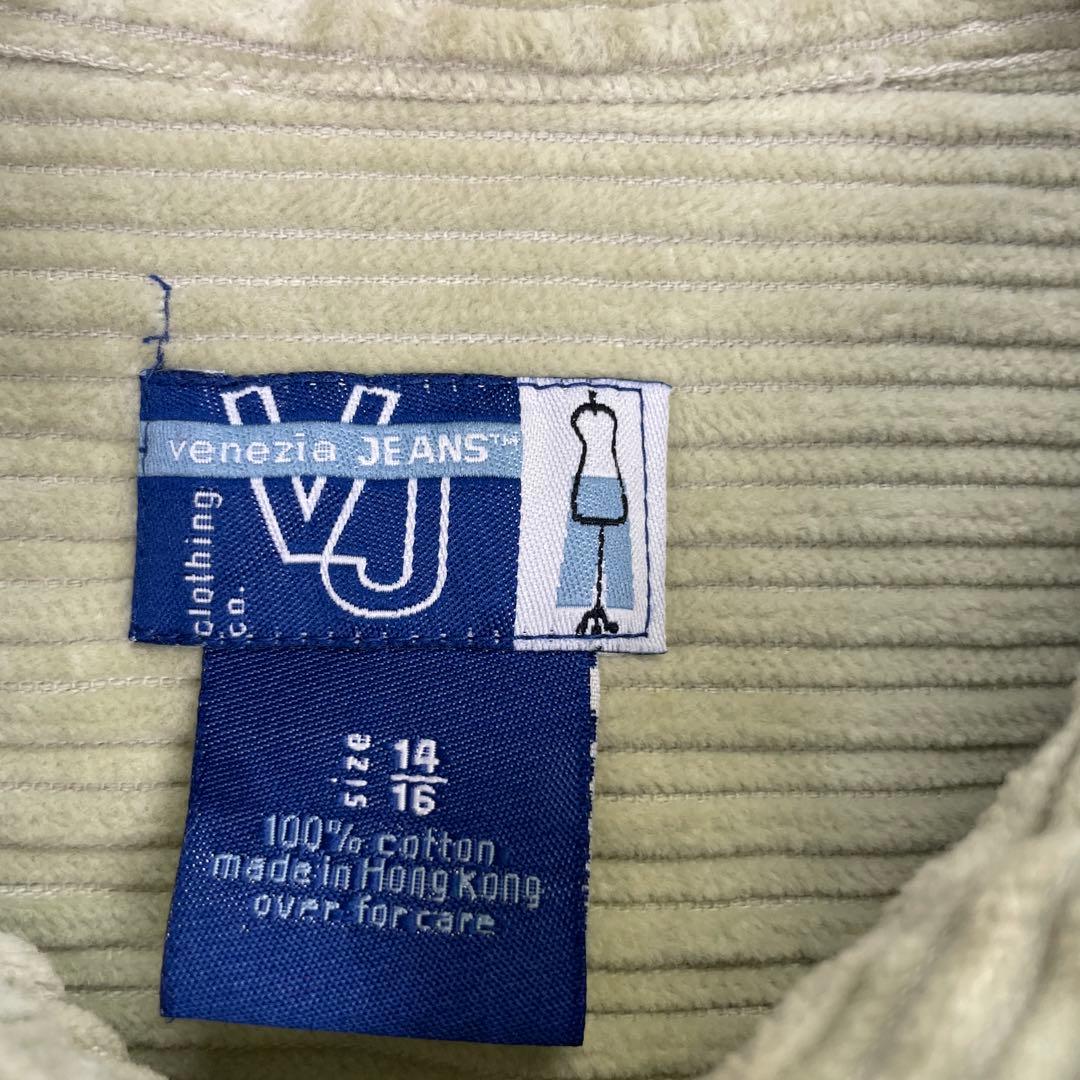 ビンテージコーデュロイシャツジャケット太畝ジップアップブルゾン