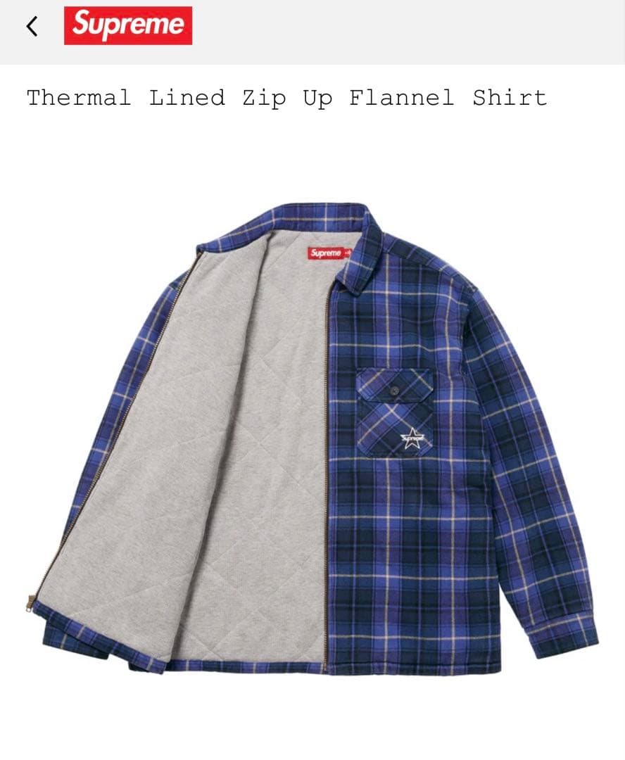 Thermal Lined Zip Up Flannel Shirt - メルカリ