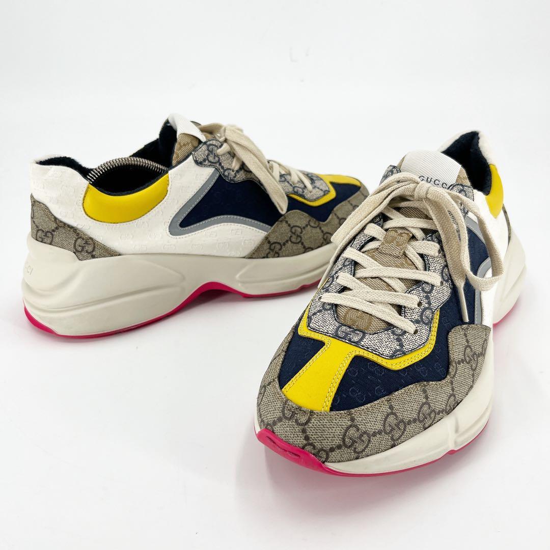 グッチ　ライトン　スニーカー　GGスプリーム　GGキャンバス　カラフル　27cm
