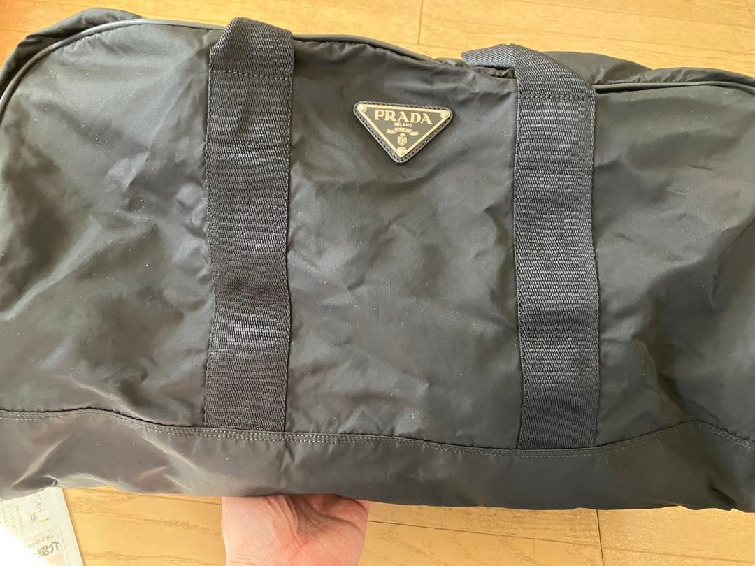 難あり　美品　PRADA ブラック ボストンバッグ　V70