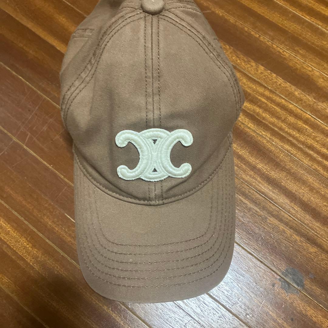 CELINE ブラウン ベースボールキャップ