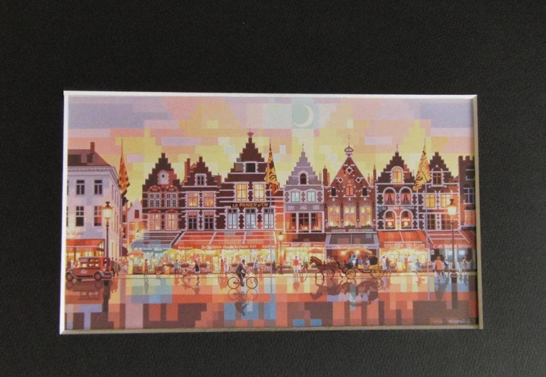 笹倉鉄平、【ステップト・ゲイブルス】、希少な額装用画集より、状態良好