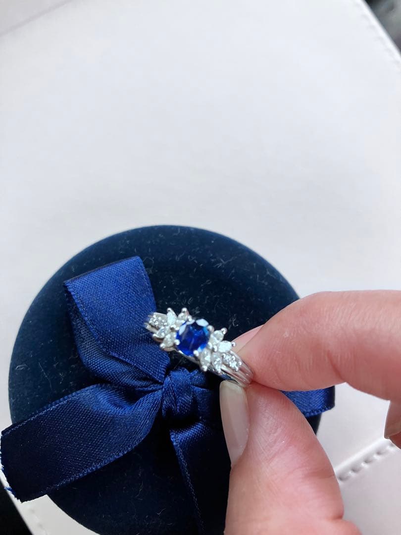 天然石指輪　リング　ブルー