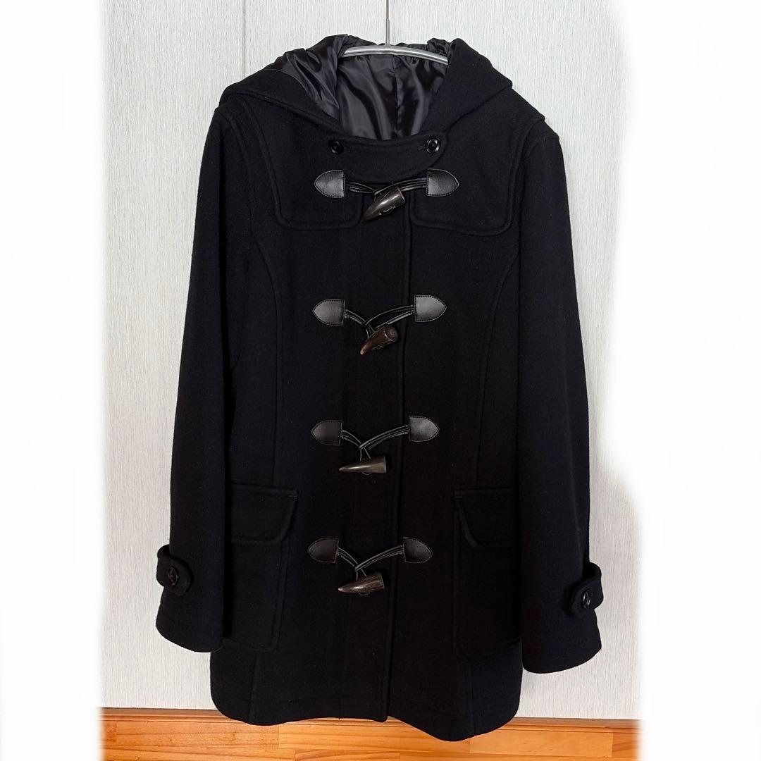 EAST BOY Venus ウール　アンゴラ混 ブラックダッフルコート