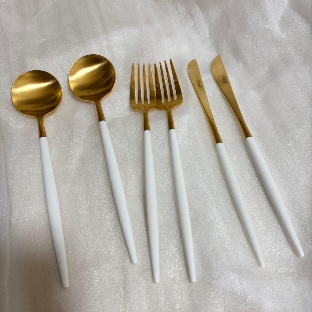 【正規品】クチポールCutipol GOAディナー6点ホワイトゴールド