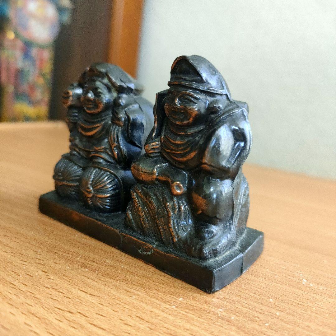 恵比寿様 大黒様 大黒天 七福神 銅製 置物 縁起物 【O-B-1】 - メルカリ