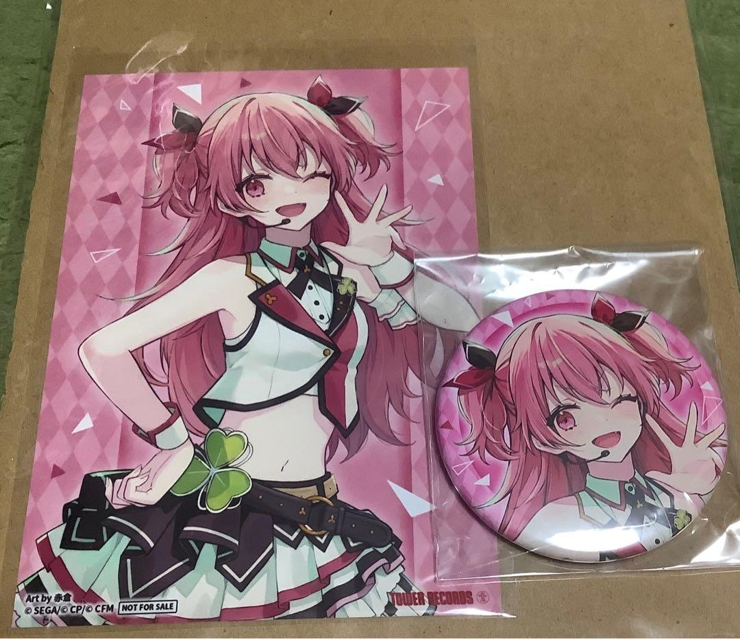 桃井愛莉 缶バッジ＋ブロマイド SEKAI ALBUMvol.2タワレコ購入特典 予約商品】グリッター缶バッジ イベントイラストコレクション vol.50 A