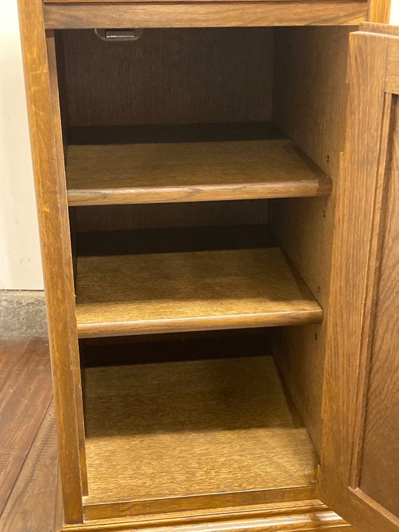 葉山家具 葉山ガーデン オーク材 スリムキャビネット キャスター付