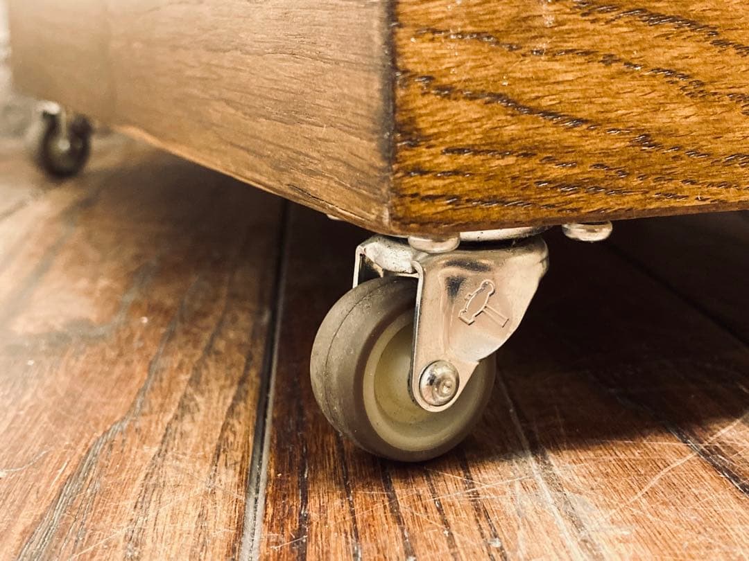 葉山家具 葉山ガーデン オーク材 スリムキャビネット キャスター付