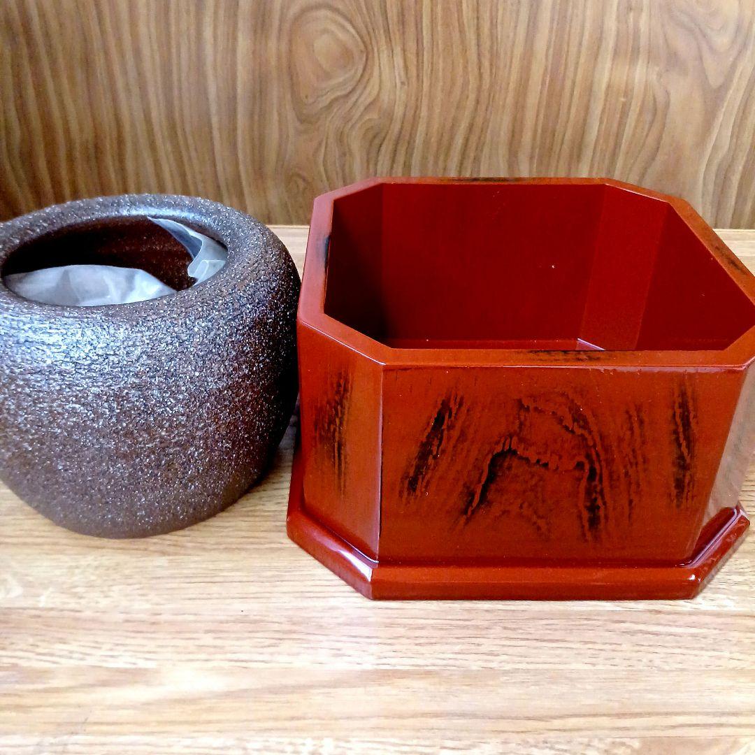 伝統工芸 根来塗 漆器 八角形 火入れ 火鉢 灰入り 骨董品 - メルカリ