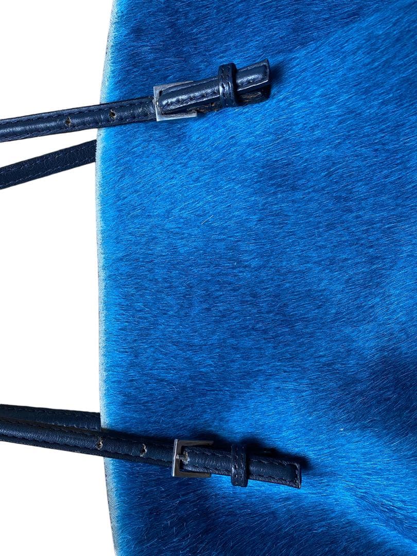 amantes amentes ハラコ バッグ ブルー - メルカリ