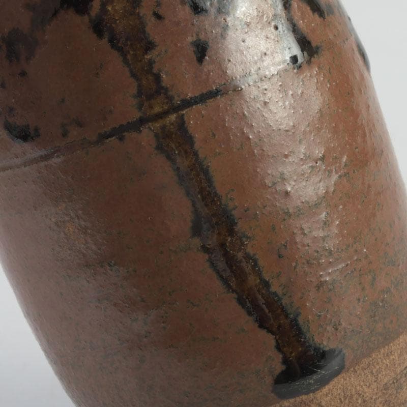 茶道具 瀬戸焼 古瀬戸 茶入 銘八千代 仕覆二点 即中斎極め箱 D 9443