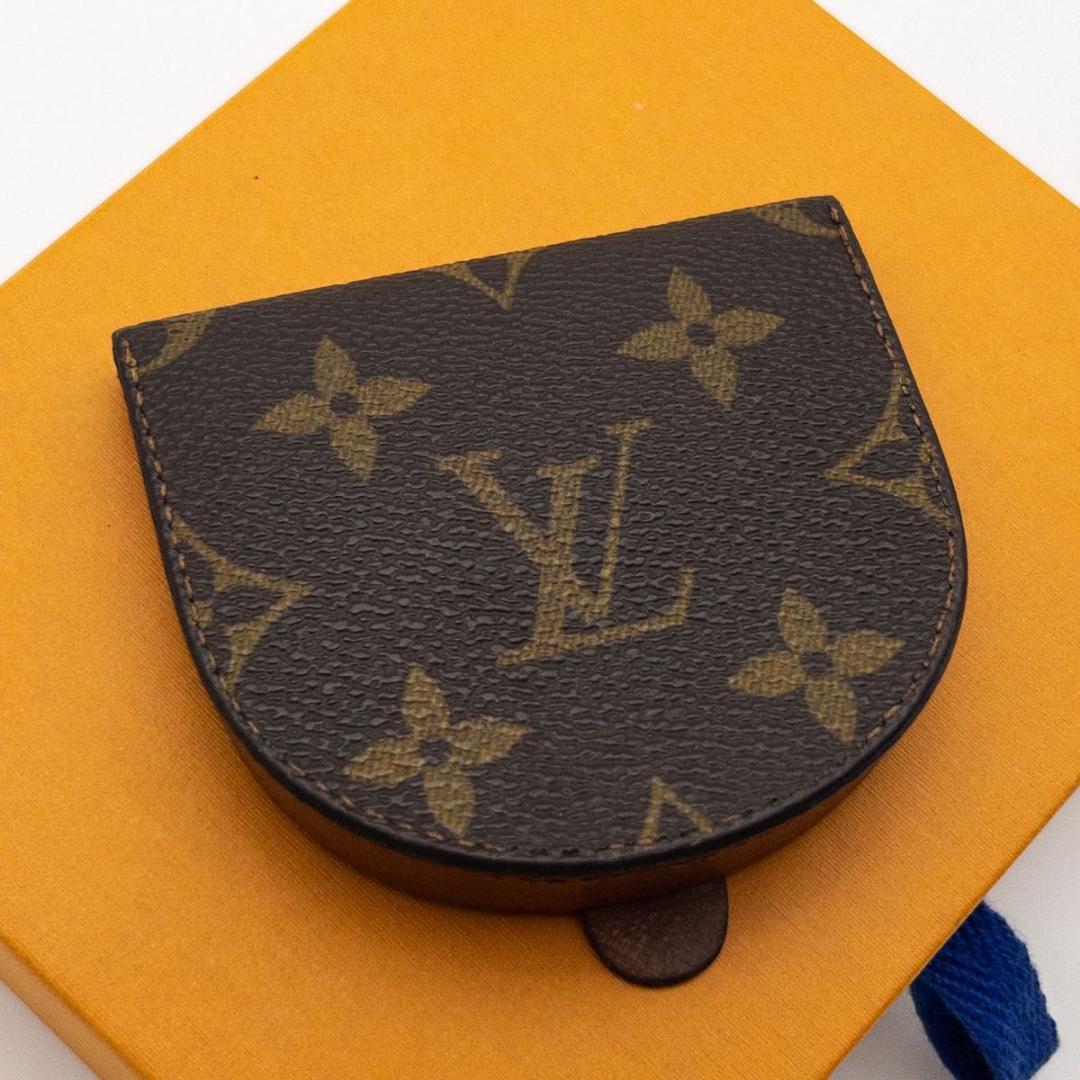 【極美品】ルイヴィトン　ポルトフォイユキュベット　モノグラム　ケース　茶色