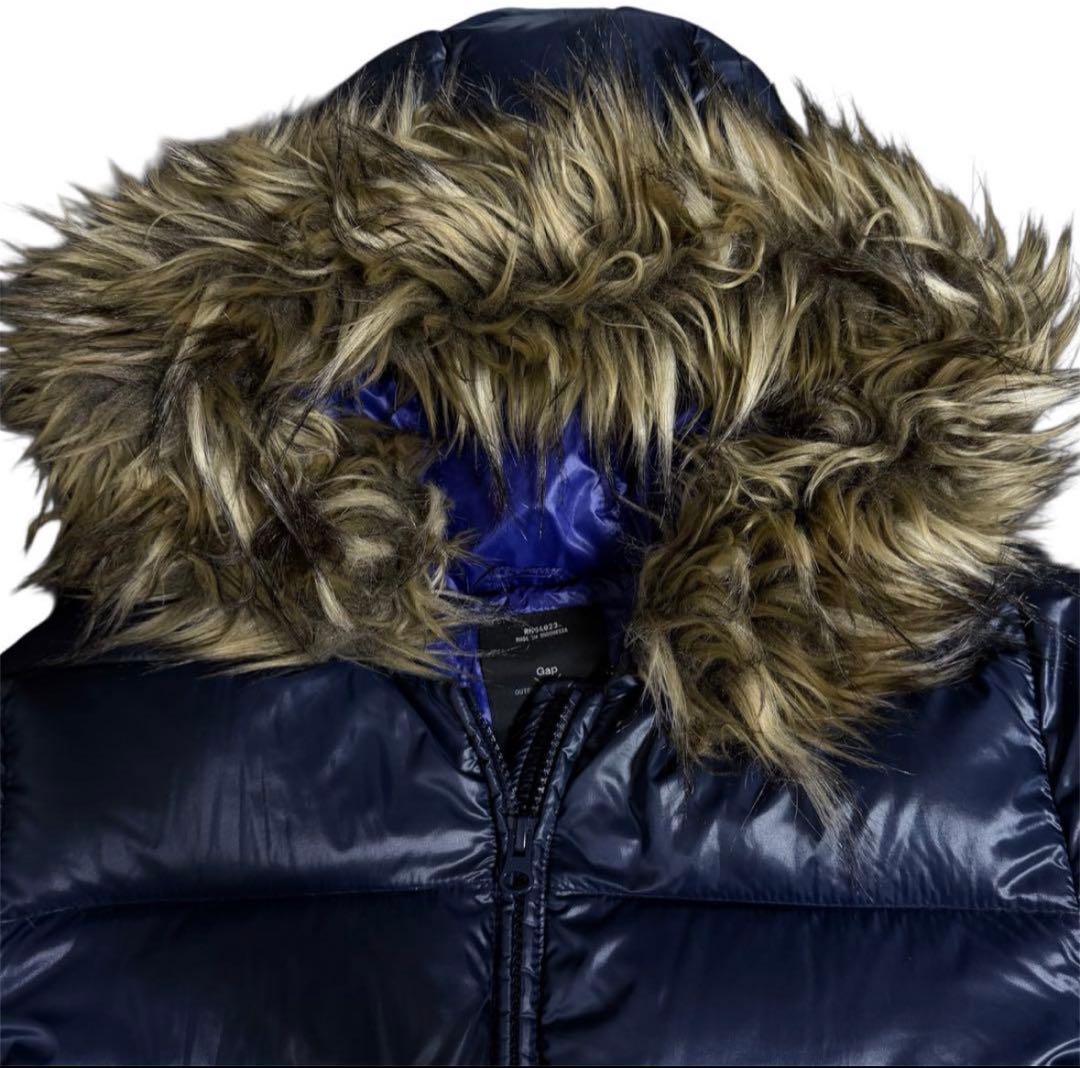 平成 お兄系 ファーダウンジャケット Y2K 光沢 ギャル ブルー - メルカリ