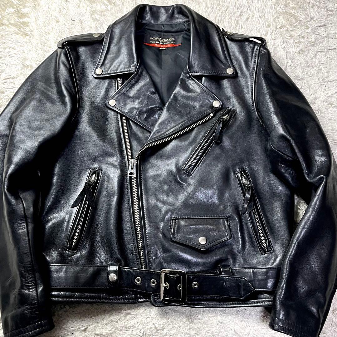 極美品/LLサイズ✨カドヤ ヘッドファクトリー ダブルライダースジャケット