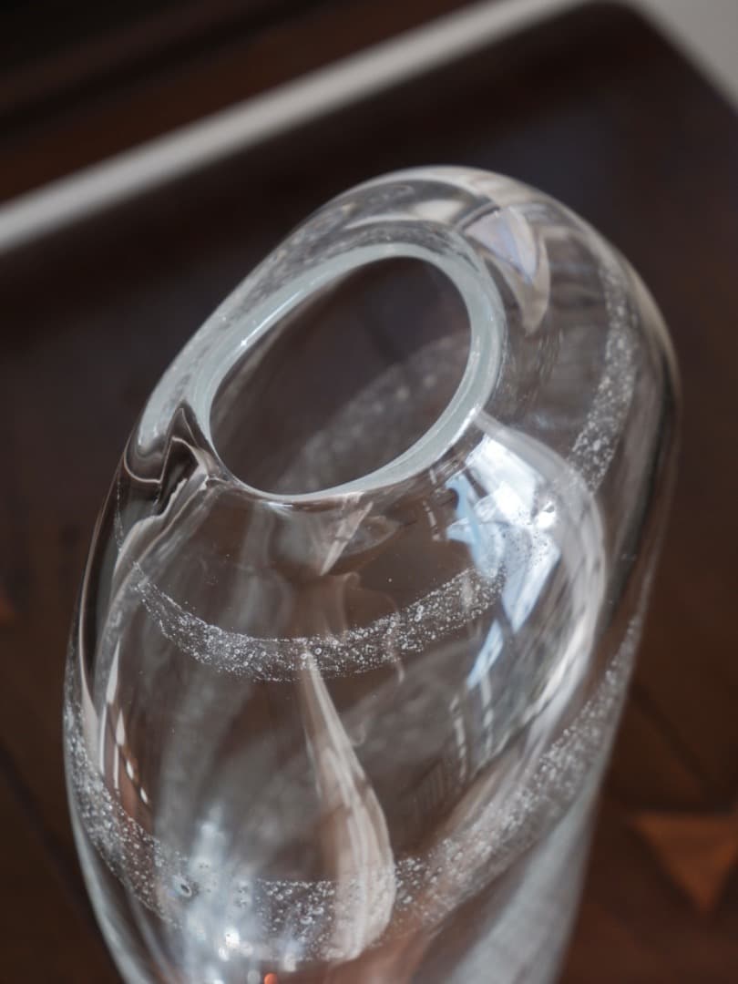 片桐芳明 ガラス 花瓶 宙吹き技法 稀少 華道具 現代芸術 Q1997 - メルカリ