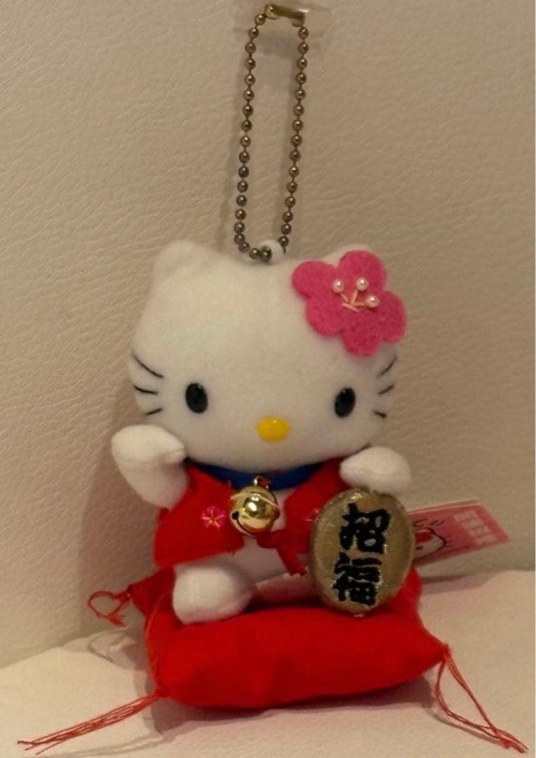 ハローキティ 特大 招き猫 ぬいぐるみ 希少 ハローキティ 招き猫