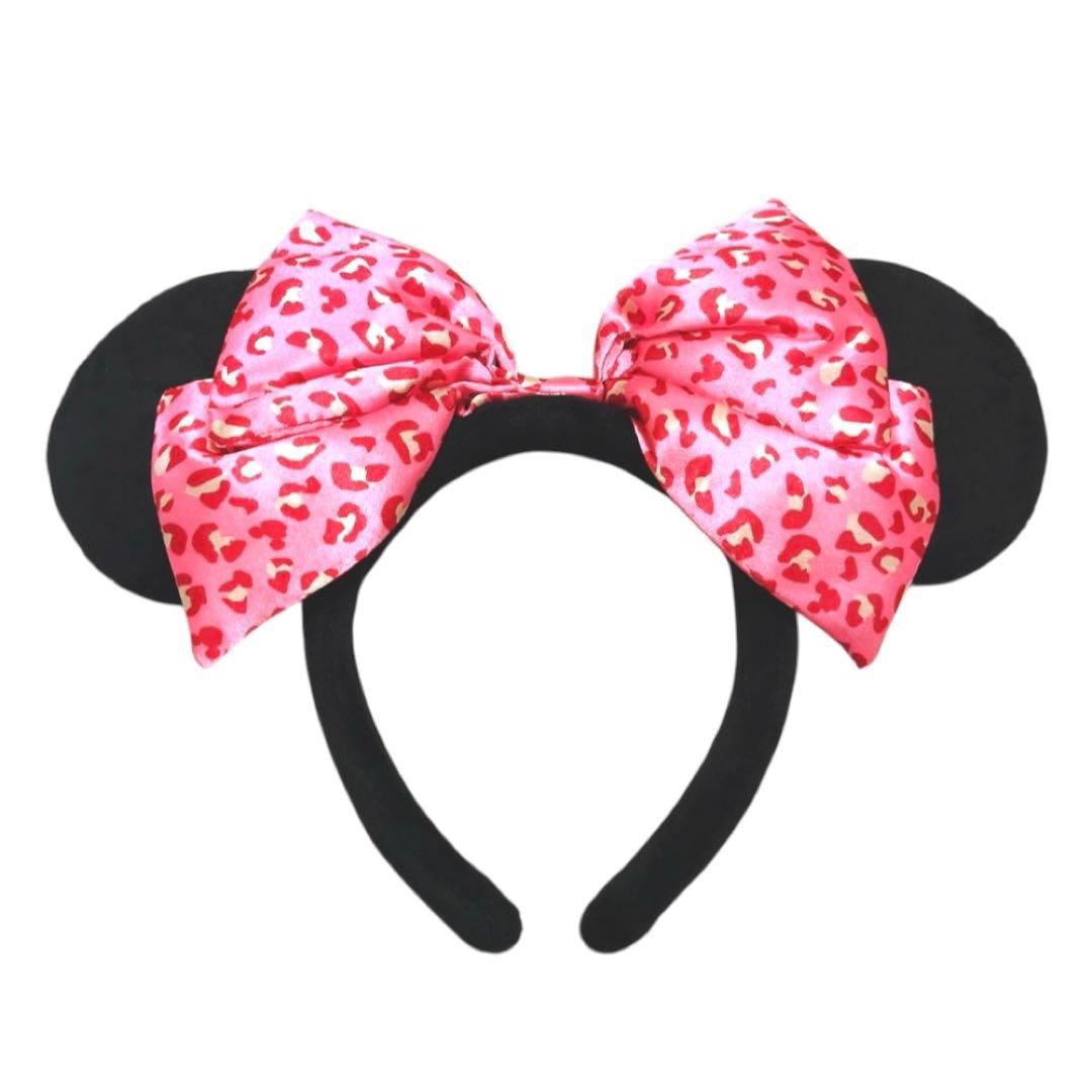 レア】 ディズニー ミニー 耳型 カチューシャ ヒョウ柄 レオパード柄