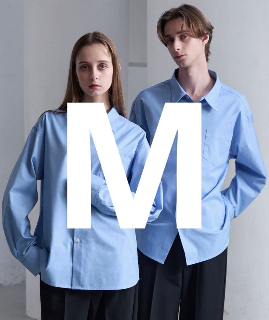 【CLEL】ロイヤルオックスフォード レギュラーカラーシャツ　サックスブルーM