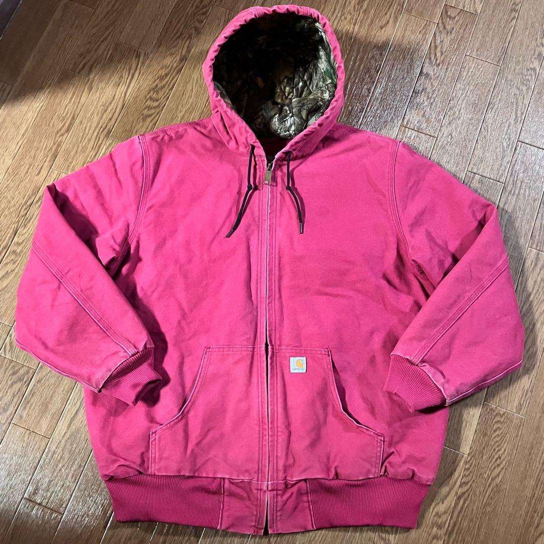 【入手困難】カーハート×リアルツリー アクティブジャケット ピンク メンズL